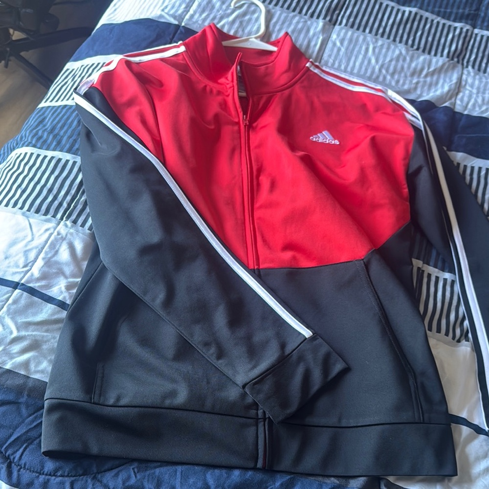 Adidas Red and Black Track Jacket brand new never worn big boy size 18(xl)